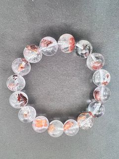 14mm 罕有錦鯉膠花閃靈手串(有幾粒有晶中晶)64194033297153110