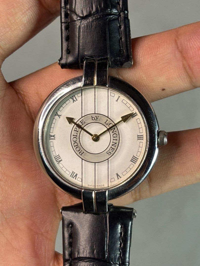 1990’s Vintage Rodolphe by Longines (Category: Luxury Watches) located in Manila. Submitted by soughtafterseconds (Listing ID 1387391450, Image 1). Description: 1990’s Vintage Rodolphe by Longines In the early 1990s, Longines—a Swiss watchmaker with a heritage dating back to 1832—embarked on a bold collaboration with Rodolphe Cattin, a visionary designer known for his work with high-end luxury brands like Omega and Movado. Their goal? To create a
