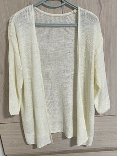 韓國米白色針織外套64212406760835110