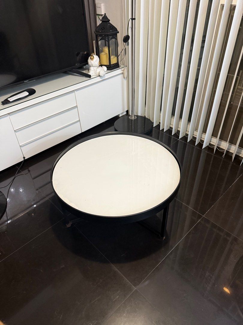 Anko Center Table with white tempered glass (Category: Tables & Sets) located in Taytay. Submitted by mipreluxe2 (Listing ID 1387416886, Image 1). Description: Still in good condition For pick-up only (Rizal area).