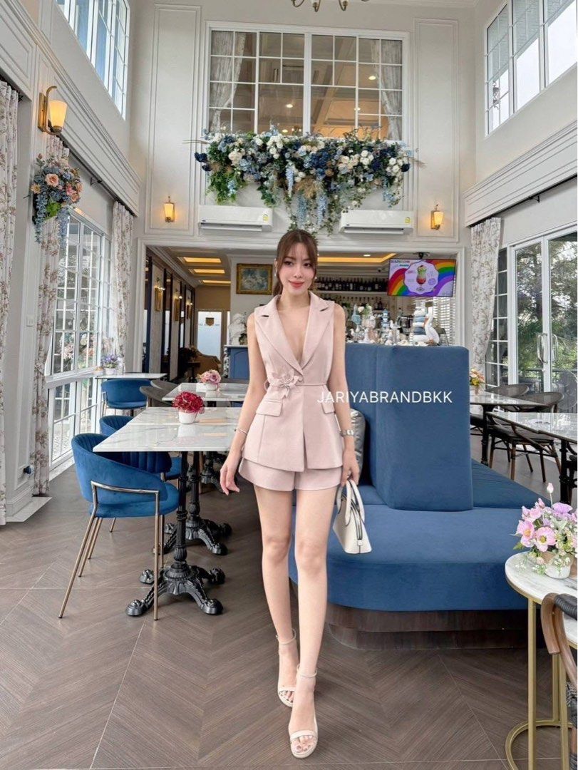 BKK Jariya Vest Shorts Set (Category: Sets or Coordinates) located in Paranaque City. Submitted by 1stofmay.ph (Listing ID 1387520515, Image 3). Description: Thailand Premium Items 🇹🇭 Vest Shorts Set, Flower Bet Included Brand: Jariya Brand New Color: Cream Size: Large PH On Hand Ready to Ship First to pay Basis (No Reservations) All sales are final (NO Return, NO Refund Policy) Cash on Delivery (COD) is not available. All orders must be paid i