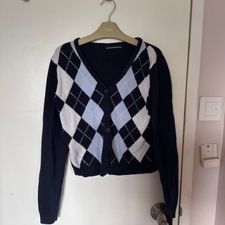 Brandy Melville 菱形格紋開襟衫64213440087170110