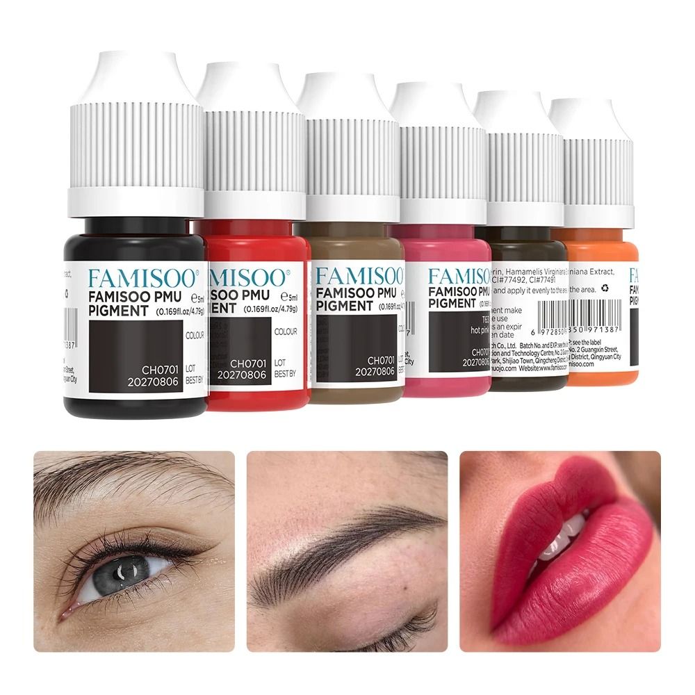 FAMISOO 5ML Color Tattoo Microblading Paint Ink Pigment for Semi