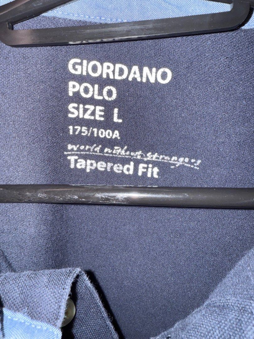 Giordano Polo Shirt (Category: Tshirts & Polo Shirts ) located in Manila. Submitted by c_archive (Listing ID 1387472438, Image 2). Description: Size Large Slim Fit Fits Small-Medium Neck Line As seen in photos.