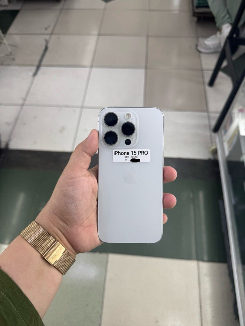 Iphone 15 Pro 1TB 100% BATT FU NTC MAY UNKOWN CAMERA (Category: iPhone 15 Series) located in San Juan City. Submitted by keannagadgetph (Listing ID 1387358879, Image 1). Description: Available Units for today's POST! Iphone 15 Pro/ 1TB / FU / NTC / 100% BATT / Camera Unknown - any colors available - good condition - 95% Makinis - good battery - no issue / repair - Any colors available ~ Accepting SWAP / TRADE IN / INSTALLMENT / BINTA UNIT ~ CASH 