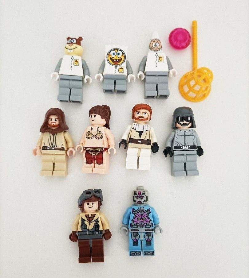 Lego authentic mini figures Krang TMNT Star Wars Leia obiwan Anakin ...
