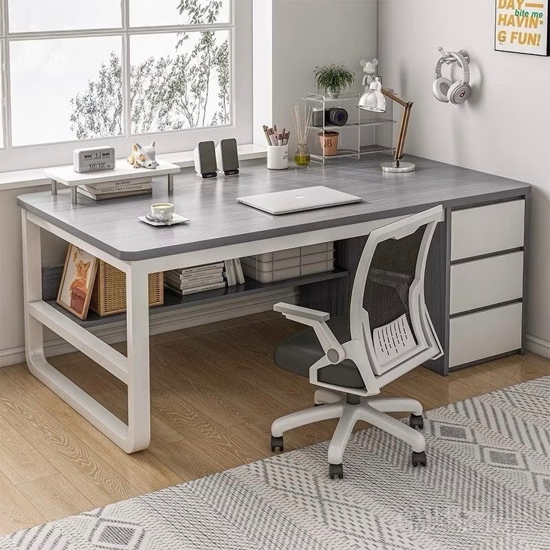 Modern Study Desk Table | Spacious Office Writing Desk Table | Storage ...