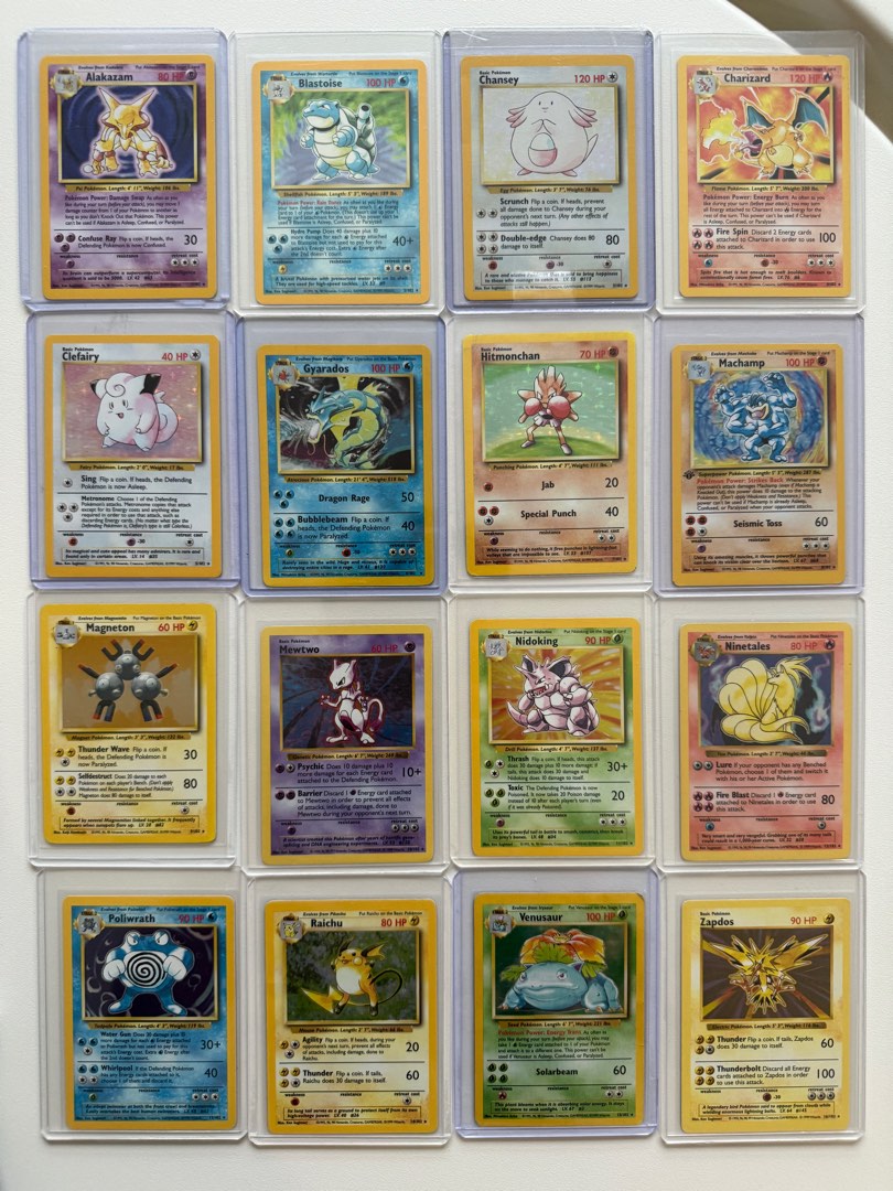 Pokémon TCG cards base set 1 to 16 Holos, Hobbies & Toys, Toys & Games ...
