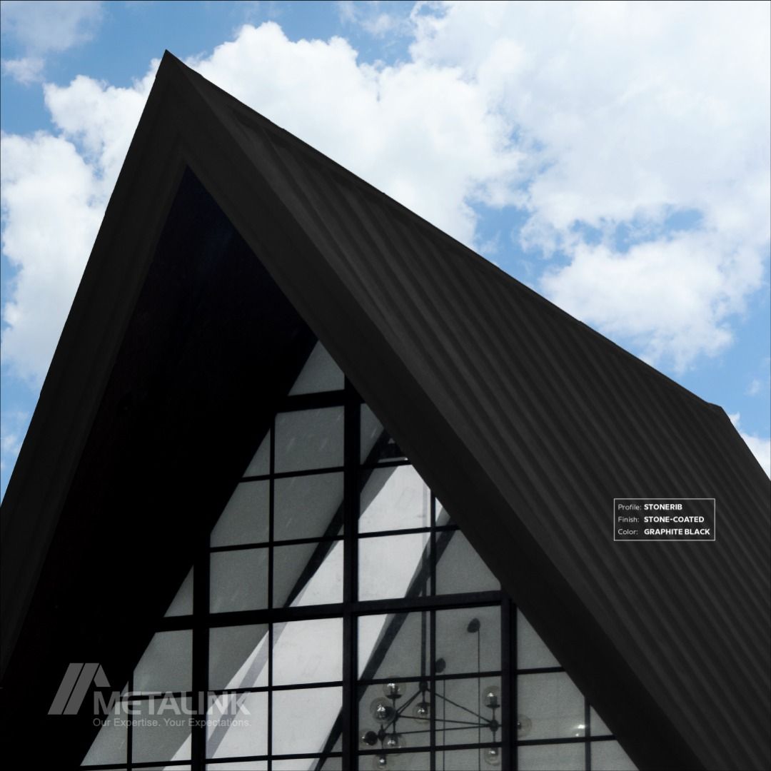 PREMIUM LONG SPAN HIGH RIB ROOF (Category: Construction & Building Materials) located in Quezon City. Submitted by metalinkcorp (Listing ID 1387420211, Image 3). Description: StoneRib is the premium stone coated rib roof that exudes sophistication with its modern textured design while being built to withstand stress and environmental extremes. This exceptional roofing system exceeds other profiles in coverage capability, enabling significant savi