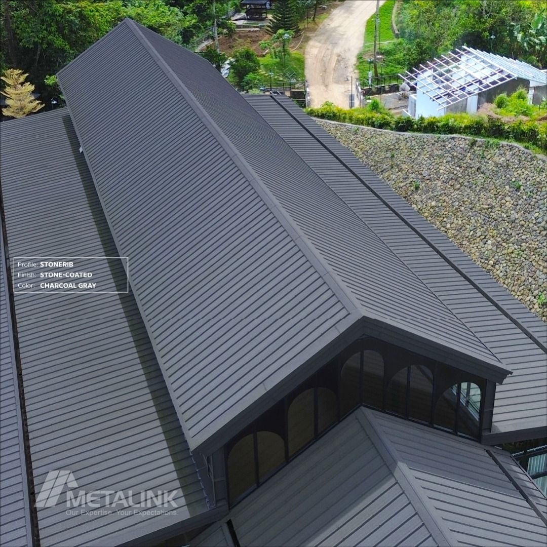 PREMIUM LONG SPAN HIGH RIB ROOF (Category: Construction & Building Materials) located in Quezon City. Submitted by metalinkcorp (Listing ID 1387420211, Image 2). Description: StoneRib is the premium stone coated rib roof that exudes sophistication with its modern textured design while being built to withstand stress and environmental extremes. This exceptional roofing system exceeds other profiles in coverage capability, enabling significant savi