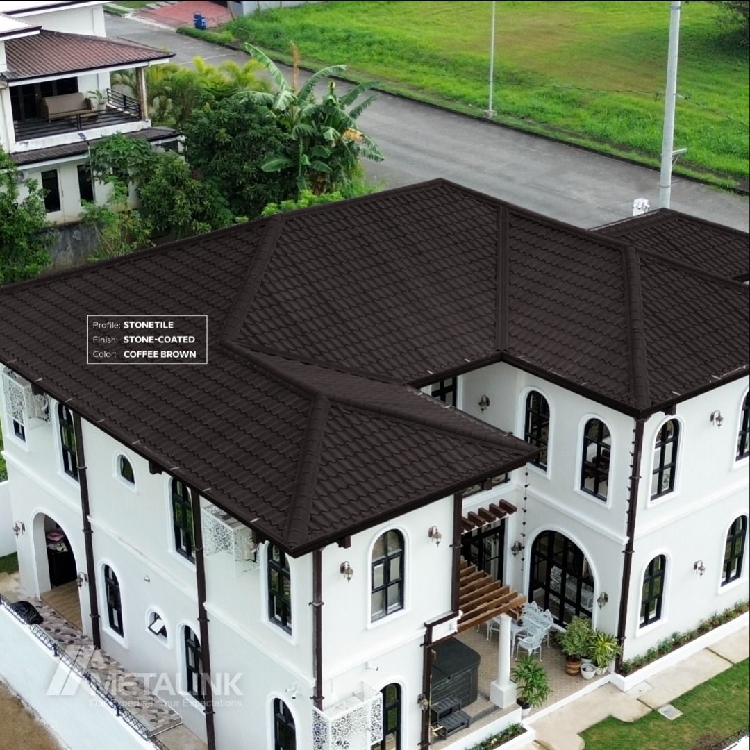 PREMIUM LONG SPAN TILE ROOF - STONETILE (Category: Construction & Building Materials) located in Quezon City. Submitted by metalinkcorp (Listing ID 1387419641, Image 3). Description: REVOLUTIONARY STONE-COATED TECHNOLOGY STONETILE is the first and only patented long-span stone-coated roof in the country, based on our premium Euro Elegance Premiere profile. Experience the luxurious look of natural stone combined with the superior performance of lo