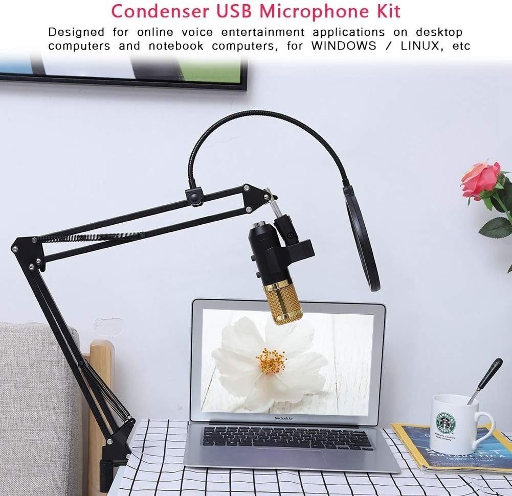 Professional Condenser Microphone Reverberator Set, with Boom Arm for Podcast Condenser, MK F600TL Microphone for Streaming, Voice Chat, Virtual Hosting, Personal Recording, Etc63699143665539111
