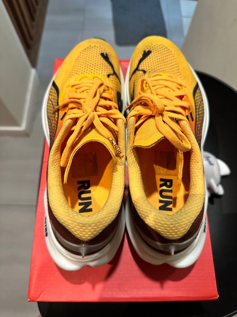 PUMA DEVIATE NITRO 3 (Category: Sneakers) located in San Fernando. Submitted by jopettt (Listing ID 1387358761, Image 3). Description: PUMA Deviate Nitro 3 — Sunset Glow Size: 9US Condition: 9/10; 121KM Strava mileage Price: P5,000 Complete Rfs: declutter, not using them anymore Pampanga Area.