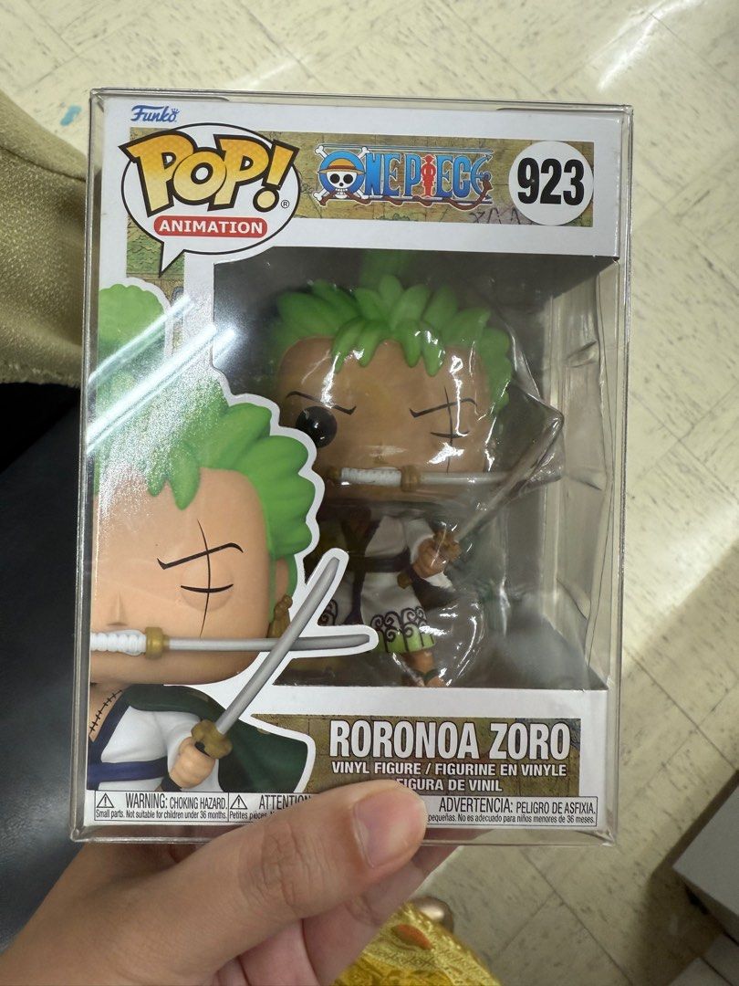Roronoa Zoro Funko Pop (Category: Designer & Blind Box Toys) located in Pasay City. Submitted by lycheedeclutters (Listing ID 1387447195, Image 1). Description: Roronoa Zoro Funko Pop - mint condition - with Boss protective acrylic box.