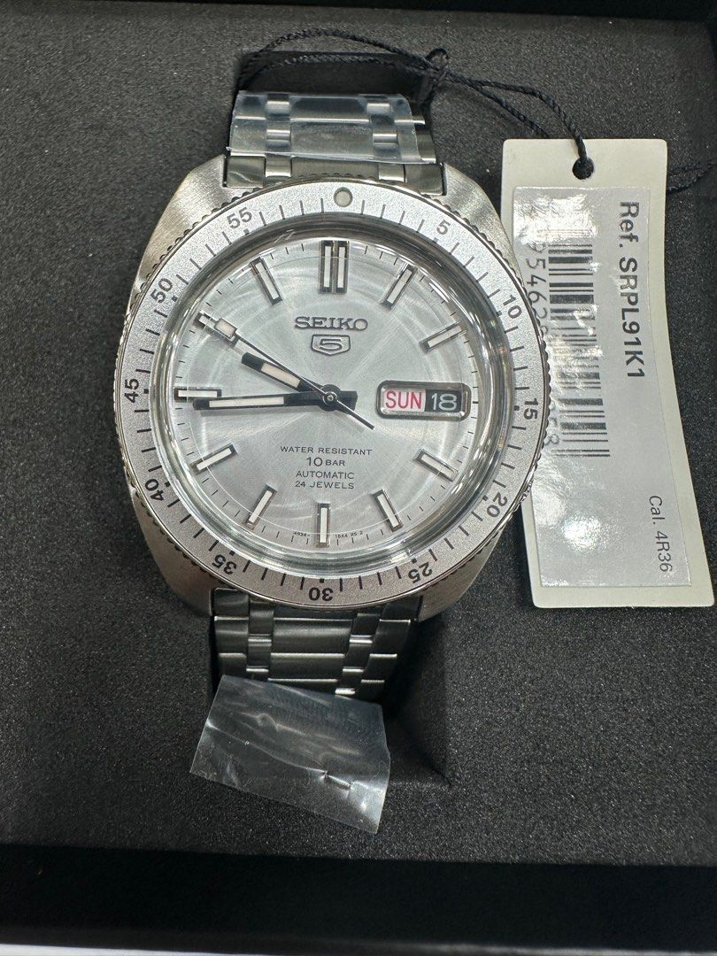 Seiko Gene Kranz SRPL91 SRPL91K1 (Category: Men's Watches) located in Manila. Submitted by seikowatchfactory (Listing ID 1387461708, Image 1). Description: BNIB 10/10 Model: SRPL91K1 Price: 21995 pesos Specifications: Case Diameter: 38.2mm Case Thickness: 12.3mm Lug-to-Lug: 44.7mm Lug size: 20mm Case Material: Stainless Steel Heritage Design Re-creation Limited Edition 9,999 pieces Caliber Number 4R36 Automatic Movement with Hacking and Manual wi