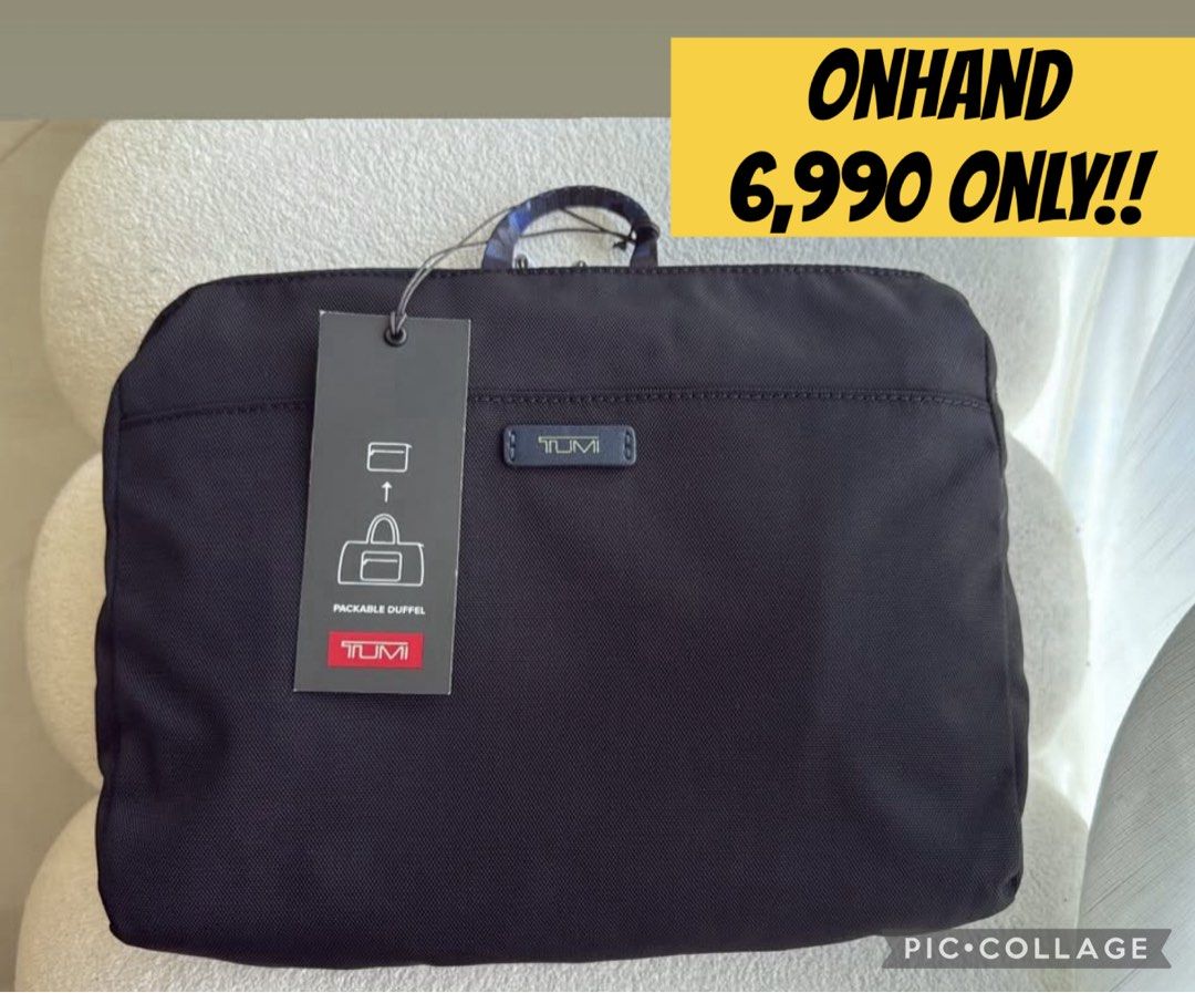 TUMI Packable Duffel (Category: Shoulder Bags) located in Manila. Submitted by stopshop26 (Listing ID 1387361311, Image 1). Description: TUMI Packable Duffel Brand new and original Onhand and ready to ship.