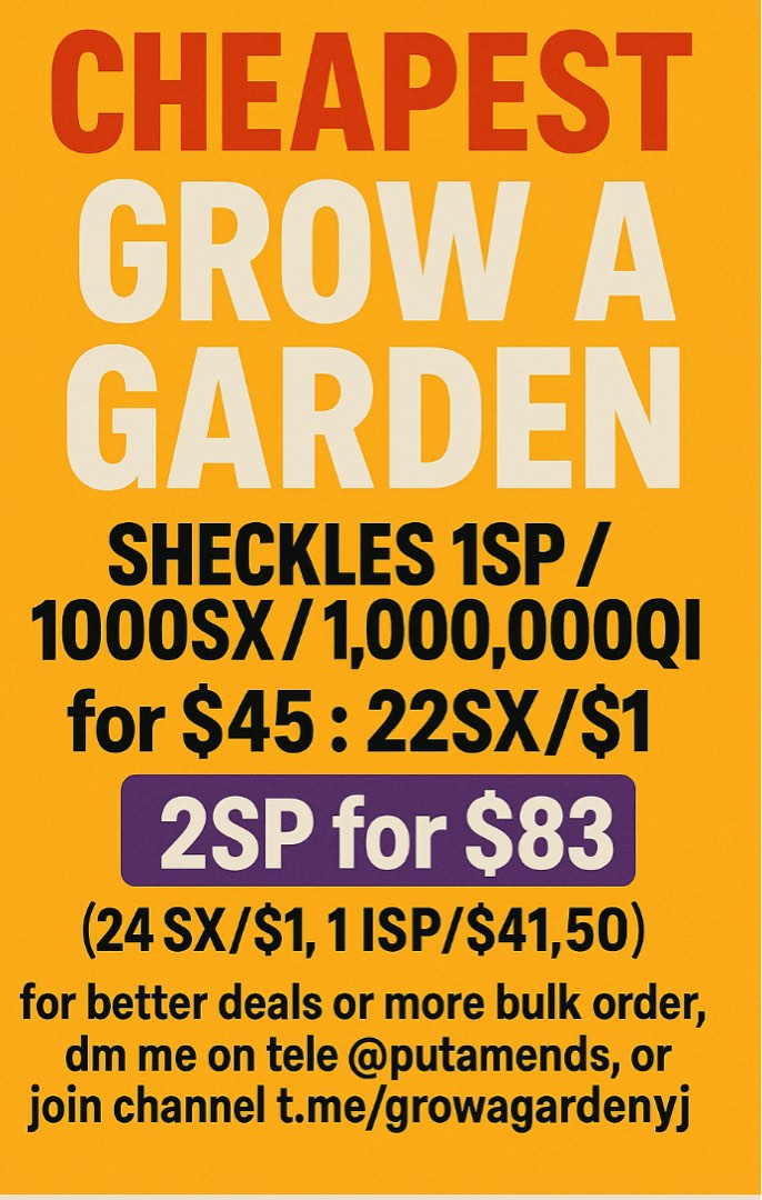 41.50 1SP/1000SX Grow A Garden Roblox Sheckles, Hobbies & Toys,