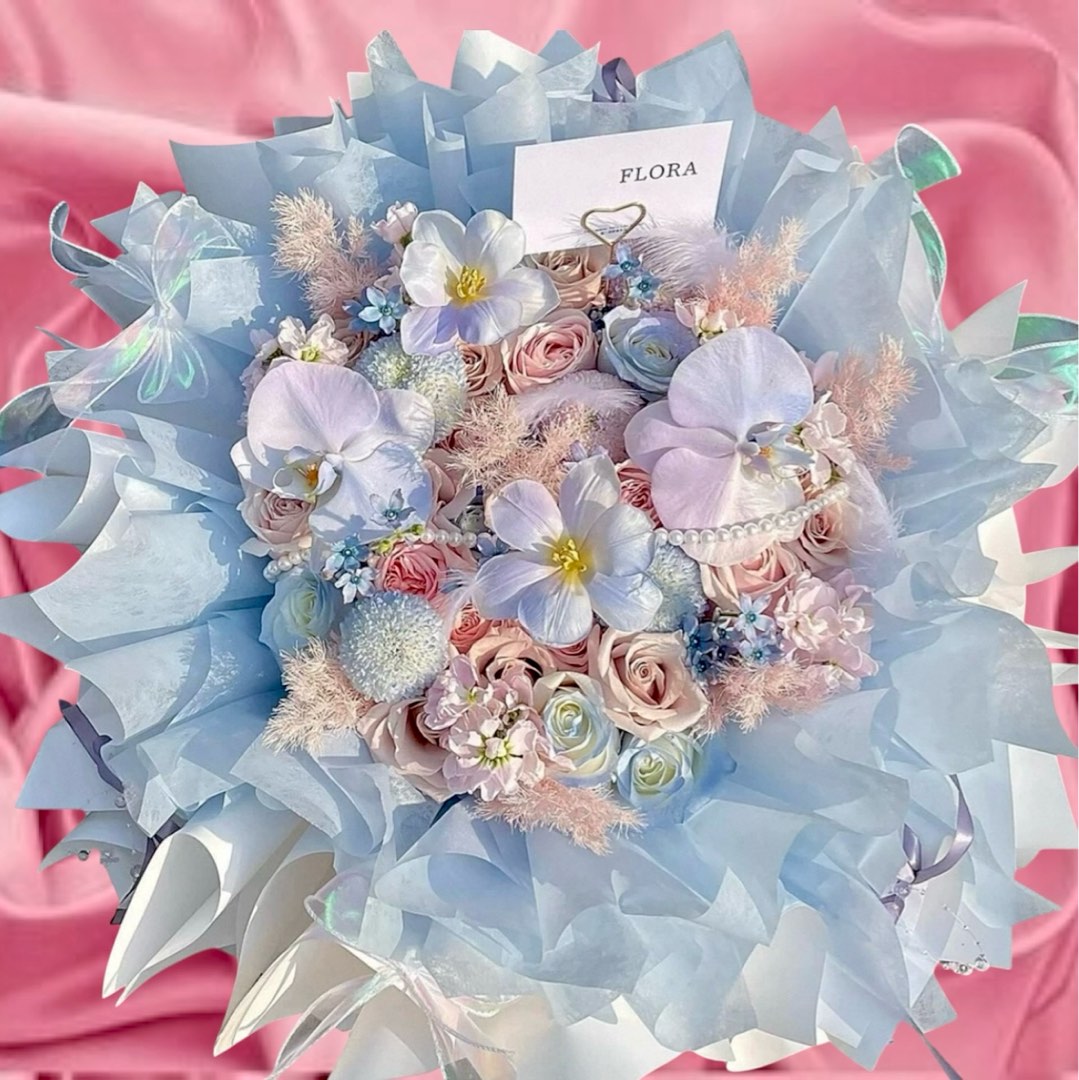 52-Stalk Preserved Rose Flower Bouquet | $258, Hobbies & Toys, Flowers ...