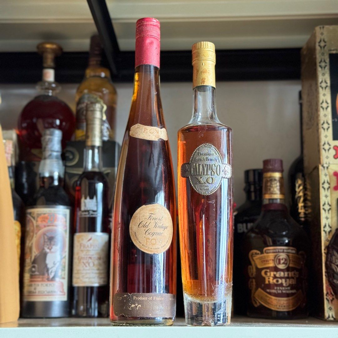 🍷720ml FOV Finest Old Vintage Cognac & Calypso XO Brandy 350ml