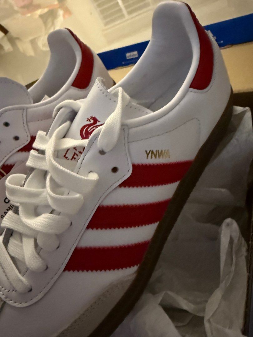 adidas gazelle silver green womens adidas Samba Liverpool FC White Red M 9.5 / W 10.5