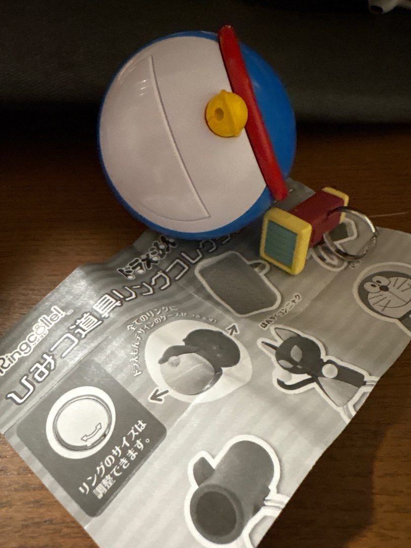 Bandai gashapon gacha Doraemon big light expendable ring 💍 (Category: Designer & Blind Box Toys) located in Singapore. Submitted by timetune (Listing ID 1387553059, Image 4). Description: Doraemon Secret Tools Ring Collection Vol. 2 Doraemon Bandai gashapon expendable ring, comes with Doraemon gacha ball The Big Light is a gadget that, when activated, fires a laser that temporarily increases the mass and space occupied by a target. Small Light i