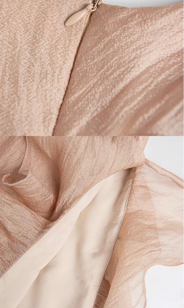 Brown Layer Silk Dress Gown (Category: Evening dresses & gowns) located in Makati City. Submitted by cshells9 (Listing ID 1387567363, Image 2). Description: Beige ruffle gown Asymmetrical layered dress Elegant evening gown Formal dress with ruffles Wedding guest gown Long flowy dress Chic formal wear Same day delivery. Waistline: 26-28.