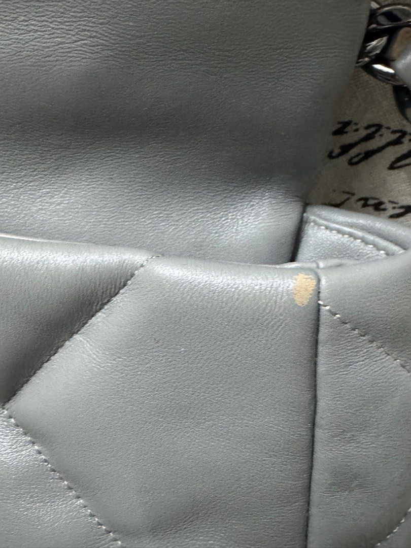C19 (Category: Luxury Bags & Wallets) located in Quezon City. Submitted by xfindz (Listing ID 1387688446, Image 3). Description: Chanel 19 in Gray - Has minor flaws, see pictures.
