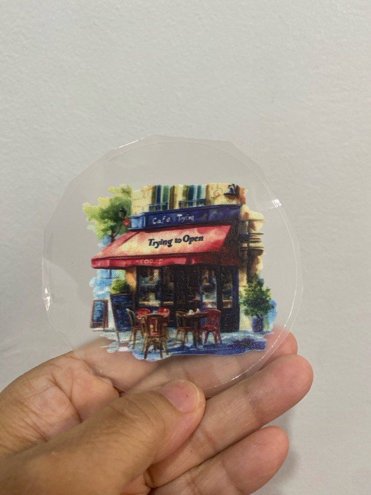 coffee shop embossed pet sticker (Category: Character Goods) located in San Mateo. Submitted by papelitas (Listing ID 1387580978, Image 1). Description: .