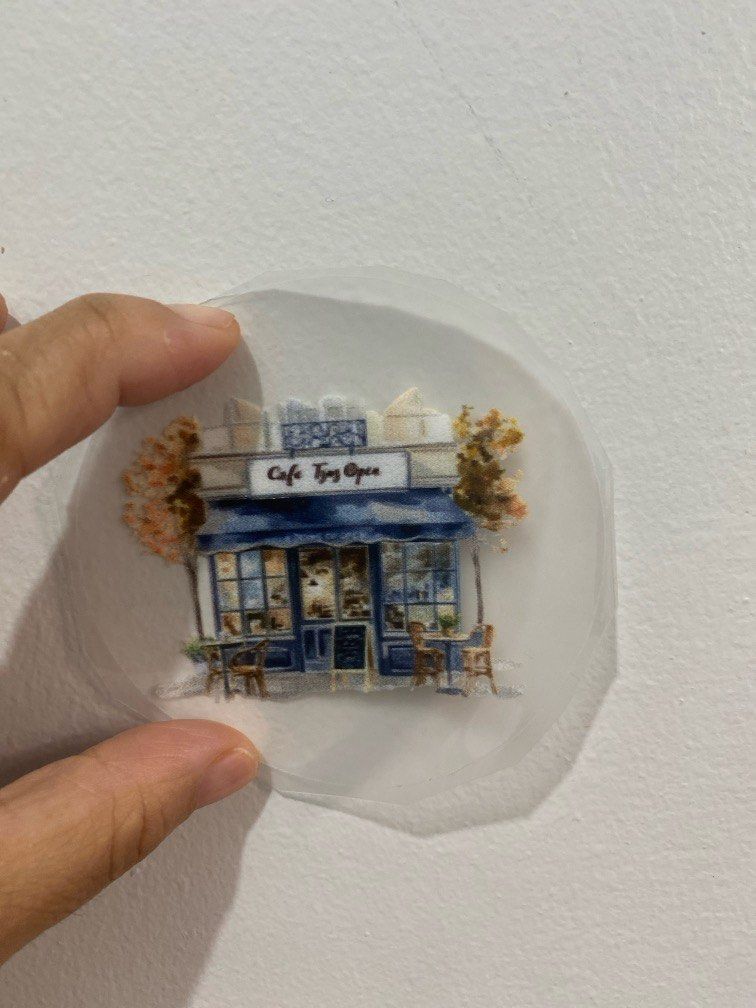 coffee shop embossed pet sticker (Category: Character Goods) located in San Mateo. Submitted by papelitas (Listing ID 1387581214, Image 1). Description: .