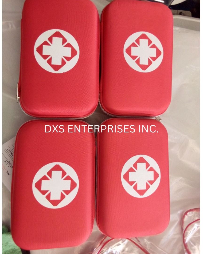 FIRST AID BAG/SURVIVAL KIT BAG- HARD CASE (Category: Medical Supplies & Tools) located in Quezon City. Submitted by andrea_dxs (Listing ID 1387580241, Image 2). Description: BUY NOW “DXS ENTERPRISES INC.” WE ACCEPT RETAIL AND BULK ORDERS!! WE SHIP NATIONWIDE!!!! PACKAGE INCLUDES: Hard Case-Eva Bag Band Aid Triangular Bandage Surgical Tape PBT Bandage 5cm x 4.5cm Gauze pad 5x5cm, Alcohol Swabs Cotton Swabs Emergency Blanket Whistle Emergency Flash