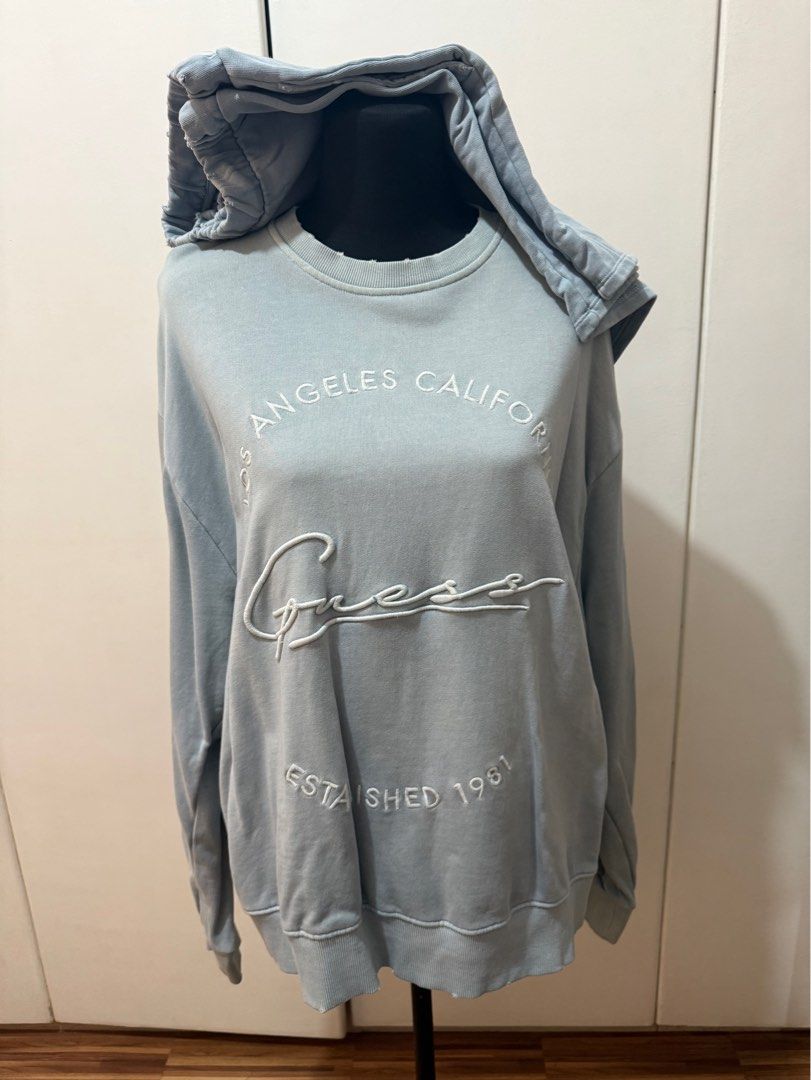 Guess Sweater and shorts coordinates (Category: Sets & Coordinates) located in Taguig. Submitted by carlazurc12 (Listing ID 1387549314, Image 1). Description: Guess Vintage style sweater and shorts color: ash blue size Large .