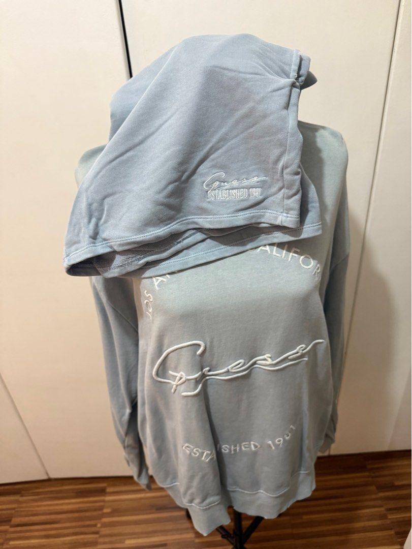 Guess Sweater and shorts coordinates (Category: Sets & Coordinates) located in Taguig. Submitted by carlazurc12 (Listing ID 1387549314, Image 2). Description: Guess Vintage style sweater and shorts color: ash blue size Large .