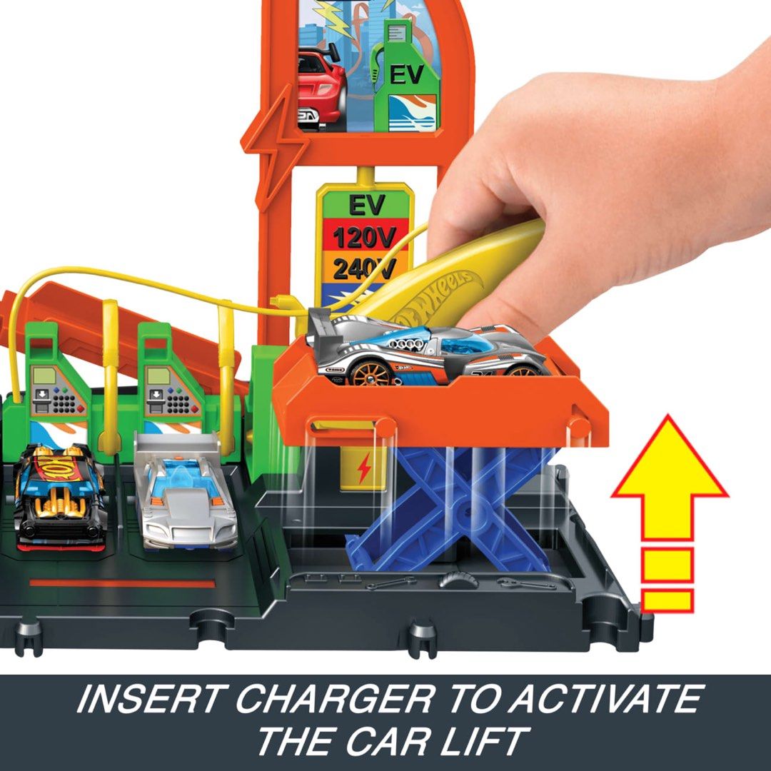Hot Wheels City Super Recharge Fuel Station Playset; SRP: ₱2999.75 each (Category: Vehicle & Diecast Models) located in Paranaque City. Submitted by kids_league_ph (Listing ID 1387724368, Image 3). Description: ✔️Brand new ✔️Guaranteed Original ✔️Mint packaging ✔️Makes a perfect Christmas or birthday gift for kids and toy collectors (mint packaging) ✔️On hand/ ready to ship Features and details • Drive into the Hot Wheels City Super Recharge Fuel