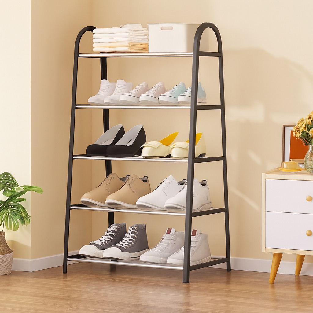Ladder Style Shoe Rack Shelf | Slanted Shoe Display Shelf | Multi-Layer ...