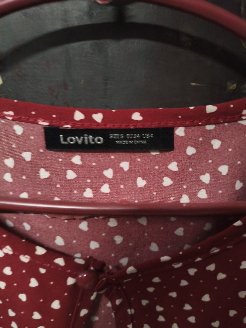 RUSH SALE!Lovito Red Polka Blouse (Category: Blouses) located in Quezon City. Submitted by cathian (Listing ID 1387549391, Image 2). Description: .
