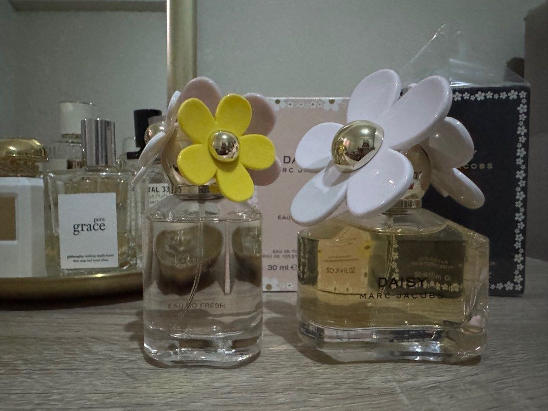 Marc Jacobs Daisy (Category: Fragrance & Deodorants) located in Quezon City. Submitted by mmmcat (Listing ID 1387551044, Image 1). Description: Marc Jacobs Daisy Eau de Toilette 50ml brand new just opened 2,800 Marc Jacobs Daisy Eau so Fresh 30ml brand new just opened 1,800 Bundle 4,500.