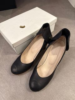 日本mercibeaucoup* 黑色真皮高跟鞋64217833618947110