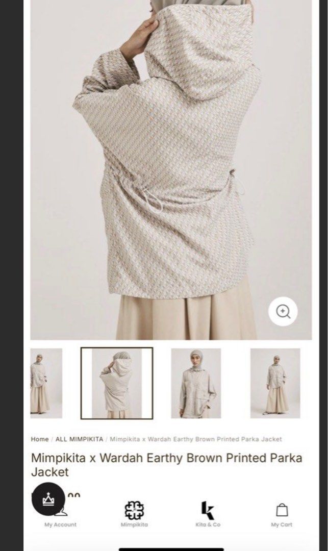 Mimpikita x Wardah Parka in Earthy Brown, Women's Fashion, Muslimah ...