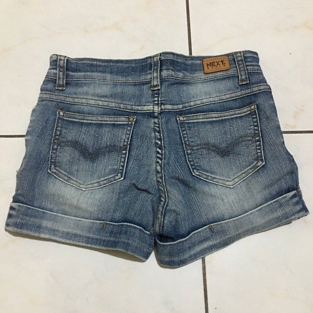 NEXT jeans denim shorts xs (Category: Shorts) located in Dagupan City. Submitted by einalem.declutters (Listing ID 1387682694, Image 2). Description: Only used once or twice Mop:gcash/maya Mod: j&t/lbc Buyer will shoulder the shipping fee Send a message if interested.
