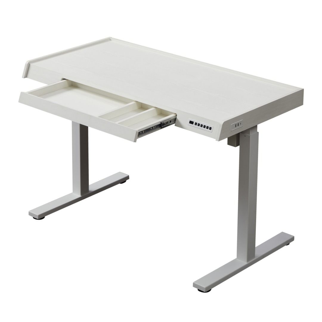 #NowAvailable Ergodynamic Sit Stand Desk with Drawer, Motorized Multi Height Adjustable, Computer Table, Computer Desk (Category: Tables & Sets) located in Taguig. Submitted by costuless.taguig (Listing ID 1387601482, Image 3). Description: Item Code: SSD12060DLX1M SALE PRICE: ₱14,999.00 Note: Price may change without prior notice. Ergodynamic Sit Stand Desk with Drawer ♡ Color: White ♡ Size: L120 x W60 x H73-120cm ♡ VERSATILE ♡ MAXIMUM LOAD: 100