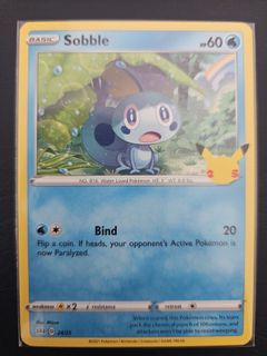 shiny sobble pokemon card Sobble SV025/SV122 Shining Fates Shiny Holo Rare Pokemon Card Near Min main image 1