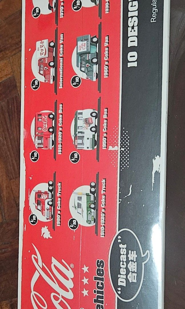 Popmart coca cola popcar (Category: Vehicle & Diecast Models) located in Caloocan City. Submitted by teachermay101 (Listing ID 1387652927, Image 2). Description: popmart coca cola popcar 1 box contains 10 cars diecast sealed and never been opened.