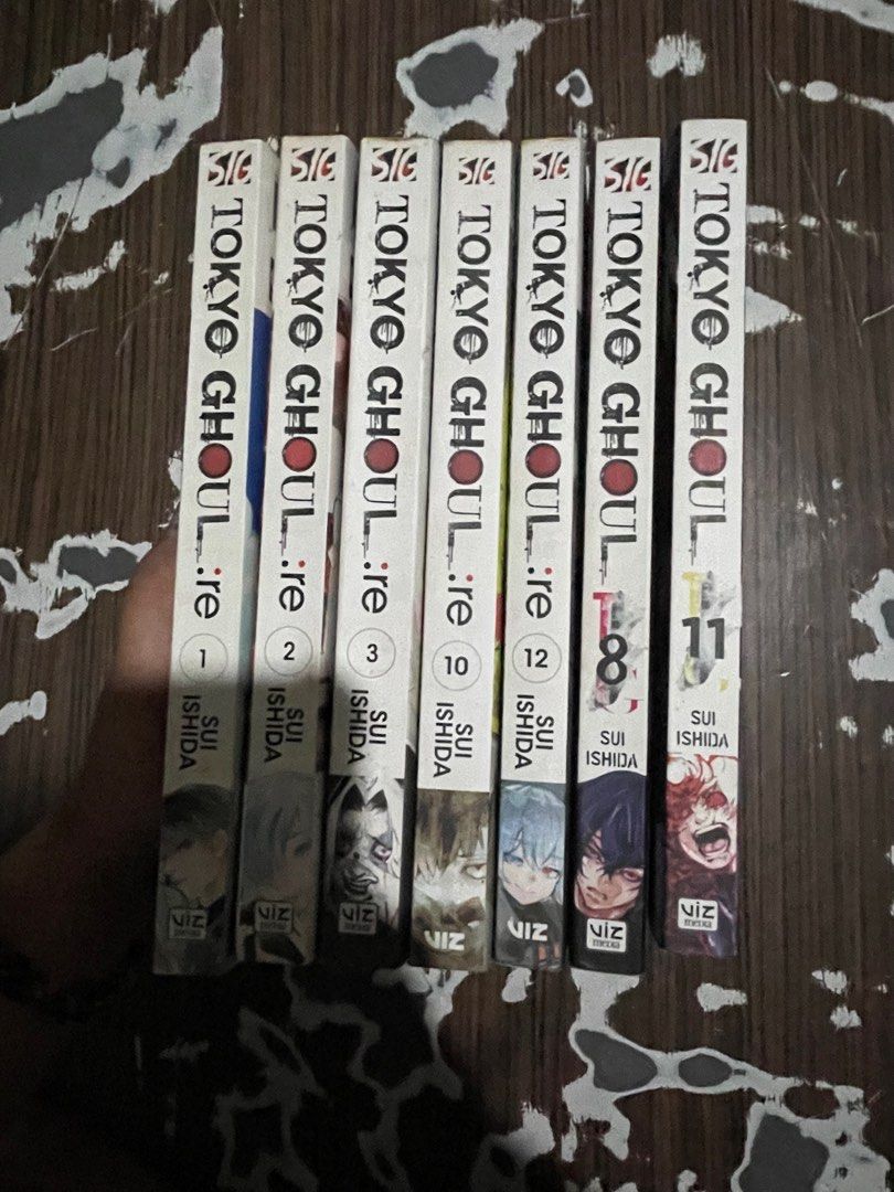 Pre-loved Tokyo Ghoul Manga (Category: Comics & Manga) located in Makati City. Submitted by subcorpion27 (Listing ID 1380457216, Image 3). Description: Some of the volumes are slightly yellowed or have minor dents, but they’re still in good condition. Tokyo Ghoul and Tokyo Ghoul: re Manga. ₱280 each! Or SET (Take it All) for ₱1700 If you’re interested or need more info, feel free to DM me..