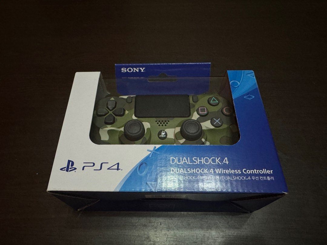 Sony PS4 Dualshock 4 Controller V2 (Category: Controllers) located in Pasig City. Submitted by sephmarrion (Listing ID 1387648494, Image 2). Description: V2 Original Brandnew Sealed Camouflage Price: Php 3,000 fix feel free to inquire *pick-up or meet-up Pasig area, shipping can be arranged at buyer’s expense .