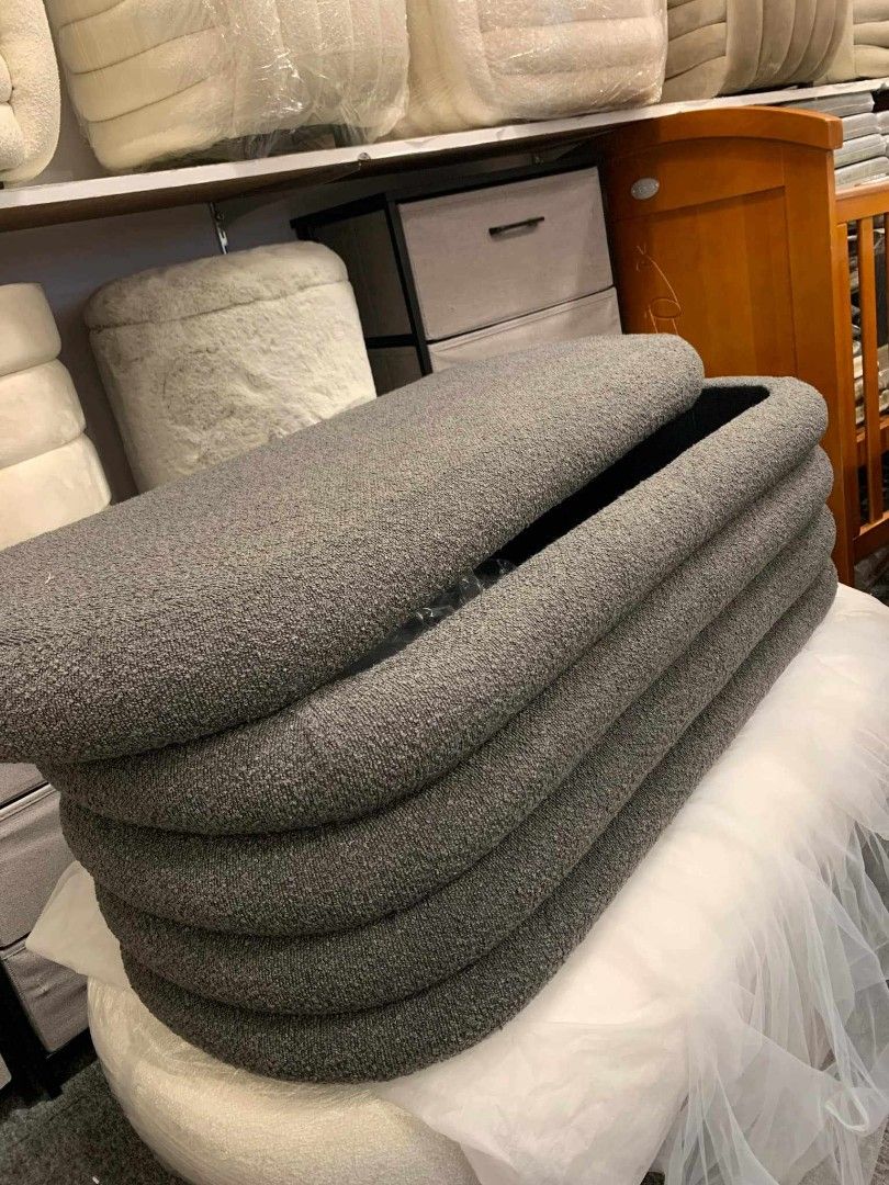 Val XL storage Ottoman boucle (Category: Storage Boxes & Baskets) located in Manila. Submitted by dolorchris69891 (Listing ID 1387611952, Image 1). Description: XL storage Ottoman boucle Size: 108x47x40 cm Colors available: Grey /Dark grey/ Beige.