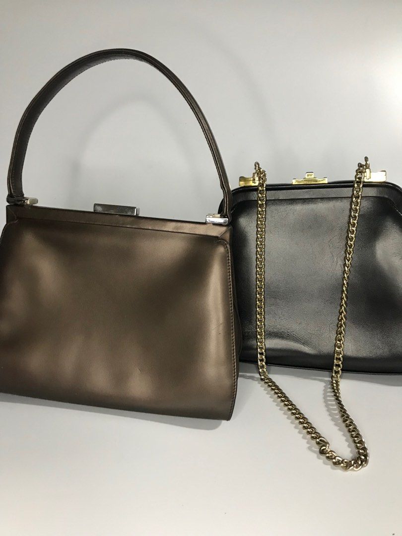 Vintage bags Gucci Bally (Category: Luxury Bags & Wallets) located in Caloocan City. Submitted by lynchua4 (Listing ID 1387645442, Image 1). Description: Gucci- ₱4500 ✨sold✨ Bally- ₱2600 Same-day delivery within Metro Manila Addtl tag Shoulder bag Vintage bag Kisslock handbag Structured hand bag .