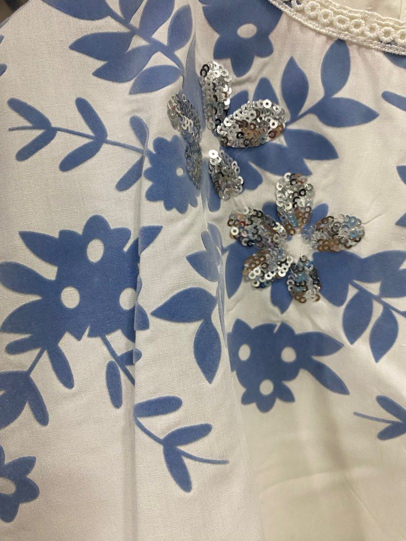 White Patterned Blouse (Category: Blouses) located in Subang Jaya. Submitted by aisyafiqah_ (Listing ID 1387650366, Image 3). Description: The defect is there’s a tiny stain (as per the picture) but other than that the blouse is ok. .