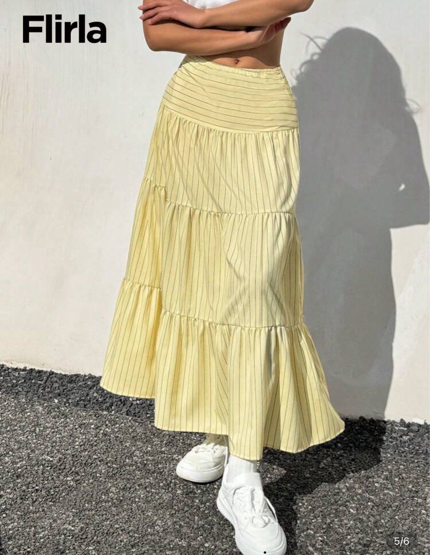 yellow long skirt (Category: Skirts) located in Manila. Submitted by declutterwithbeyuh (Listing ID 1387645951, Image 1). Description: super cute!! .