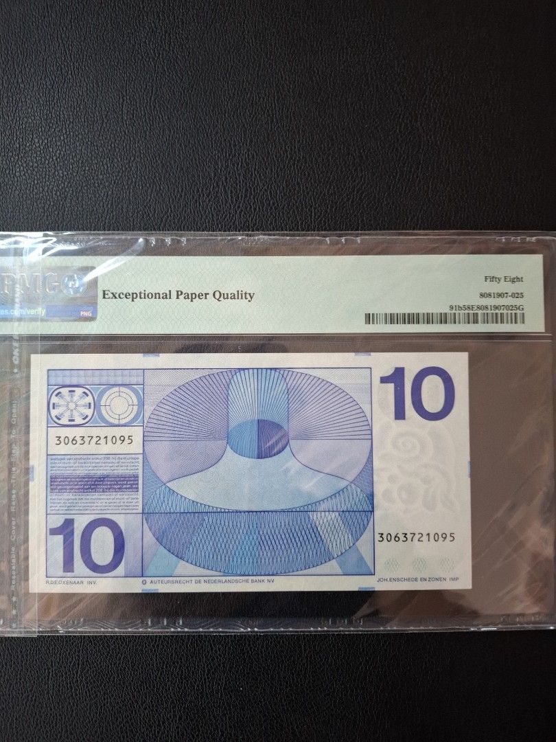 1968-10guilden.Nederlandsche Bank.PMG58EPQ, Hobbies &amp; Toys, Memorabilia &amp; Collectibles, Currency ...