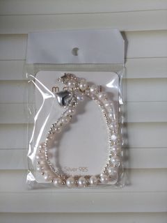 全新現貨韓國925純銀珍珠頸鍊64238420204931110